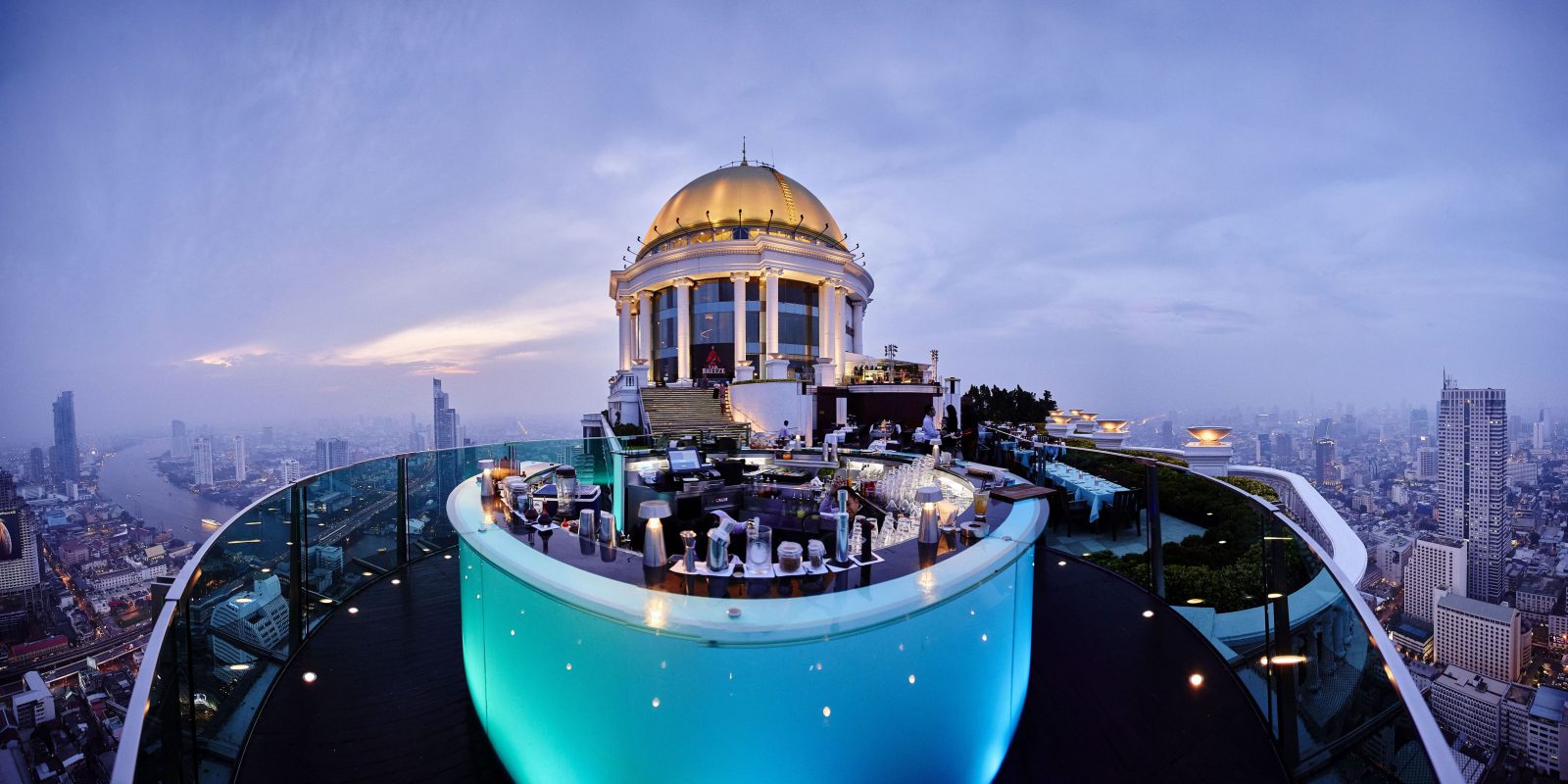 Sky Bar Building and Balcony Panorama