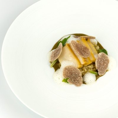 Ezo Awabi “Risotto” – White Truffle Menu